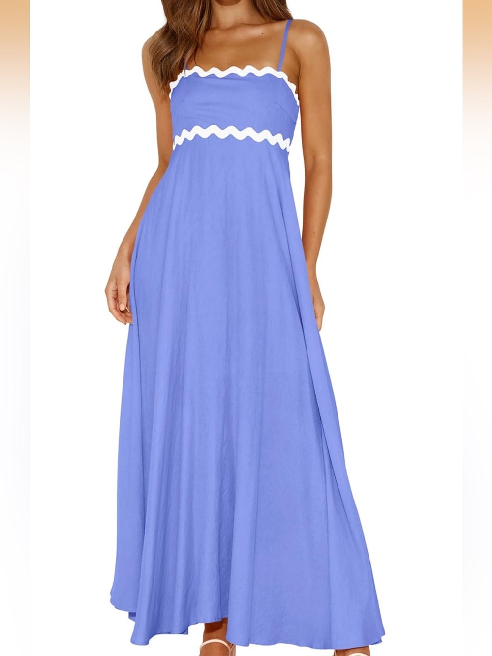 PRETTYGARDEN Boho Maxi Dresses Flowy Sz. L